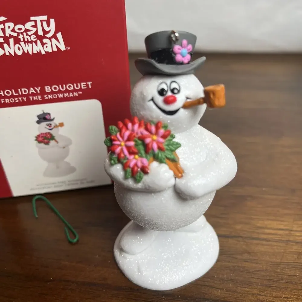 2021 Hallmark Keepsake Ornament Frosty The Snowman A Holiday Bouquet Floral Cute